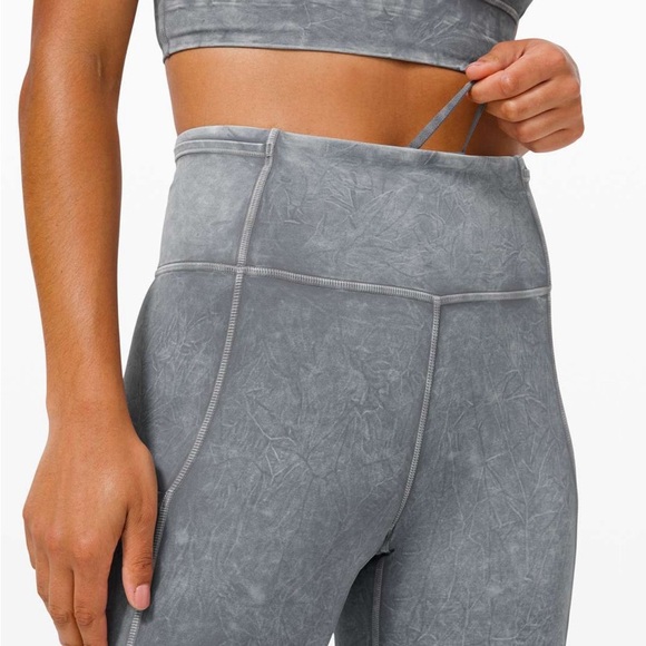 Lululemon Fast and Free High Rise Tight 25" Ice Wash Asphalt Grey 6 - Picture 5 of 9